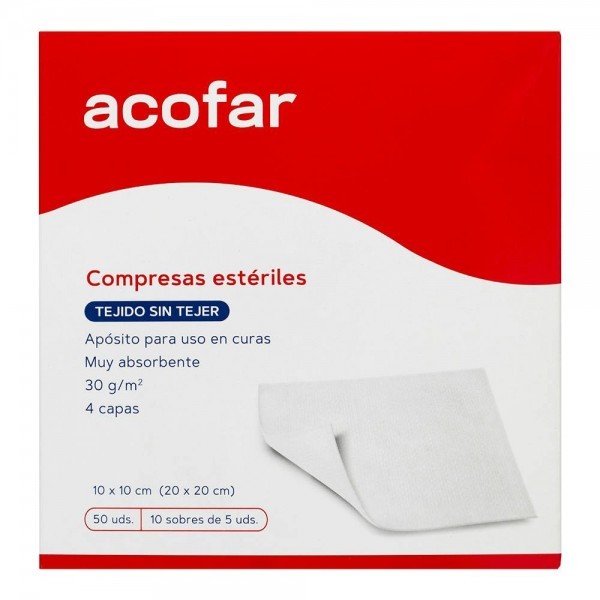 Acofar Compresas Estériles De Tejido Sin Tejer 50 Uds
