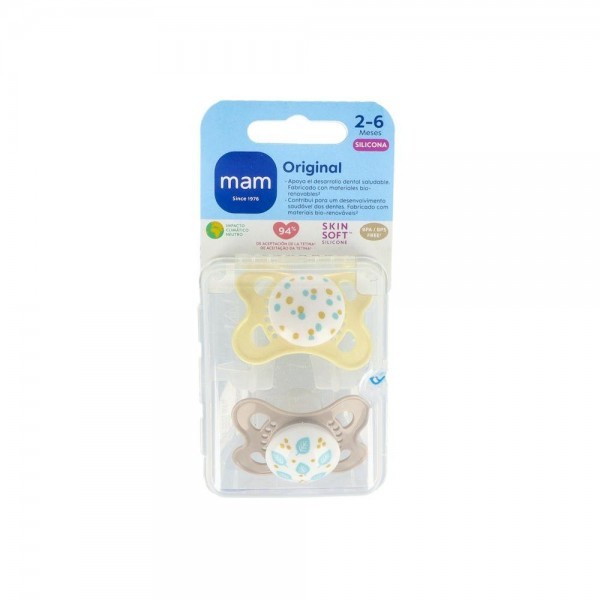 Chupete Mam Original Silic 0-6 M Unisex 2 U