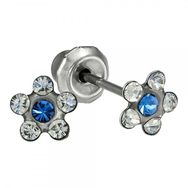 Pendiente Prim Inv 119C Ace-Flor Nat-Azul 2 U