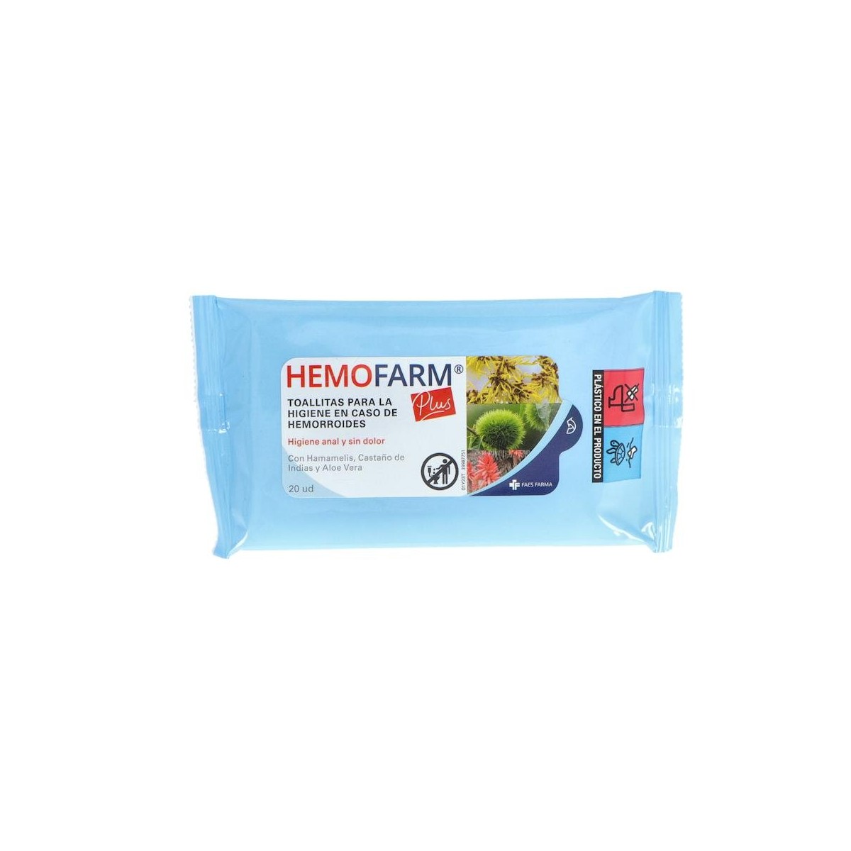 Toallitas Hemofarm Plus Sobre 20 U