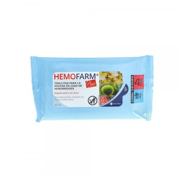 Toallitas Hemofarm Plus Sobre 20 U