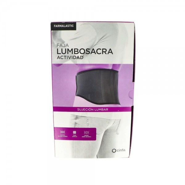 Faja Farmalastic Lumbar Velcro Refo T 3 120-140 Negro