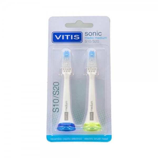 Recambio Cepillo Elec Vitis Sonic S10/S20 Medium 2 U