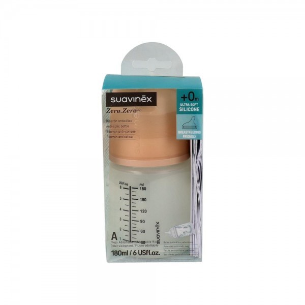 BIBERON SUAVINEX ZERO ZERO ANTIC TETINA SIL FLUJO ADAP 180 ML