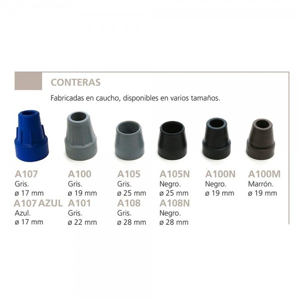 Contera Ayuda Din Standar 22 Mm 2 Un Gris Ref A101