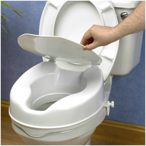 Elevador Wc Ayuda Din Alza/Asiento 10 Cm C/Tapa Ad509B-Lux