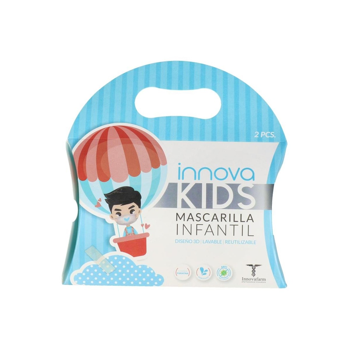 Mascarilla Innovakids Inf Reut 5-10 Años Azul 2 Un