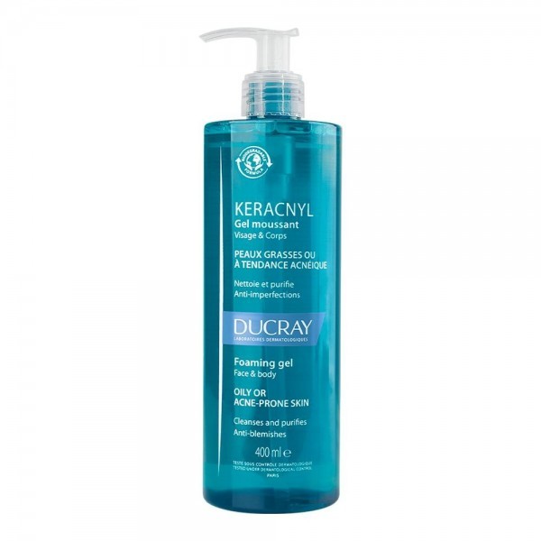 Ducray Keracnyl Gel limpiador piel grasa o tendencia acneica 400ml