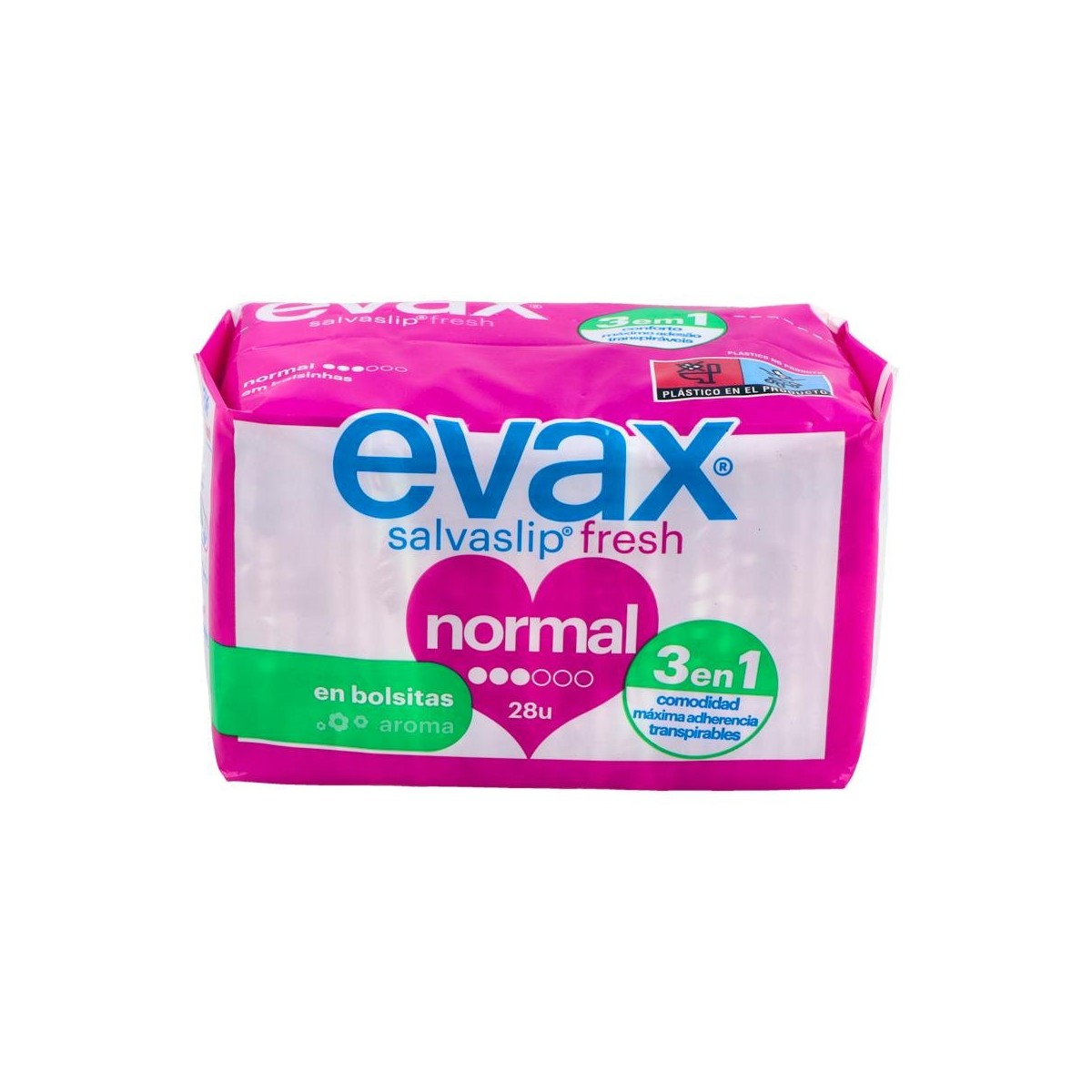 Salvaslip Evax Normal Fresh Plegado 28