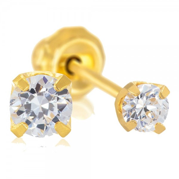 Pendiente Prim Inv 37C 24K-Solit Nat 2Mm