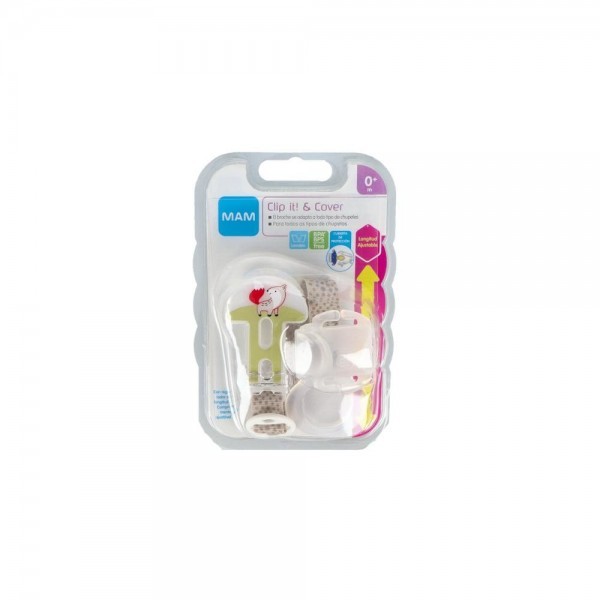 Broche Mam Sujeta Chupete Clip It Cinta Cubretetina +0 M 1 Un Verde