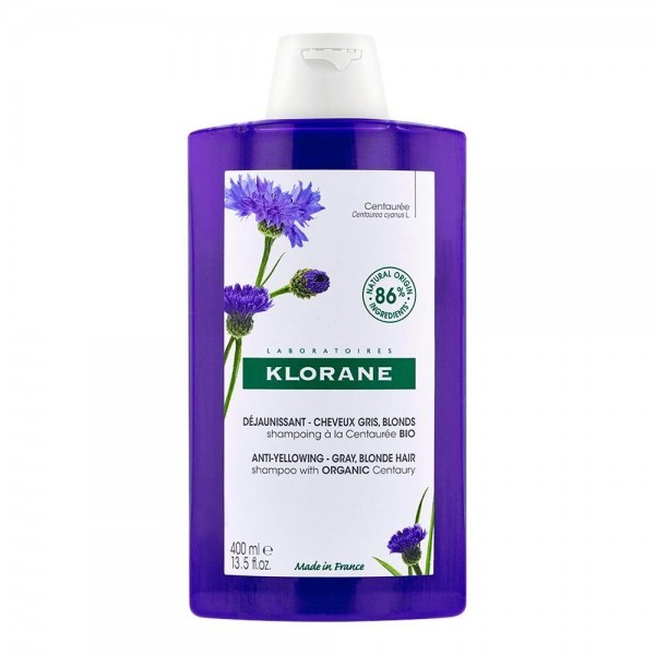 Klorane - Champú a la Centaurea BIO - Cabello gris y rubio 200ml