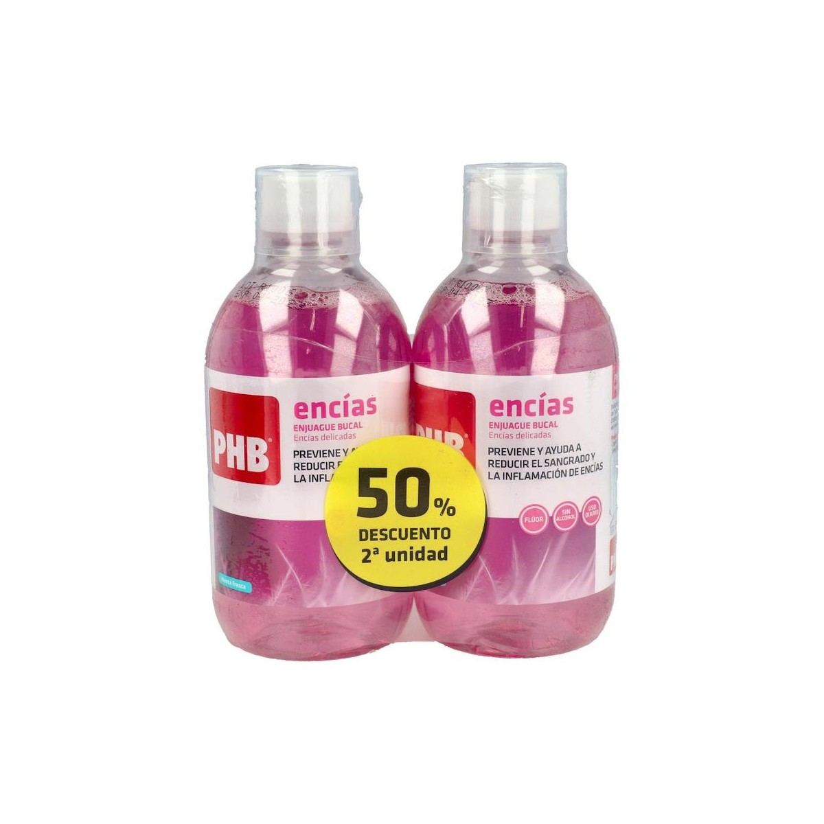 PHB Encías Enjuague Bucal 2×500 ml · Pack...