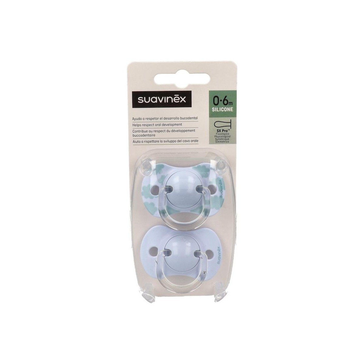 Chupete Fisiologico Suavinex Silicona 0-6 M 2 Un