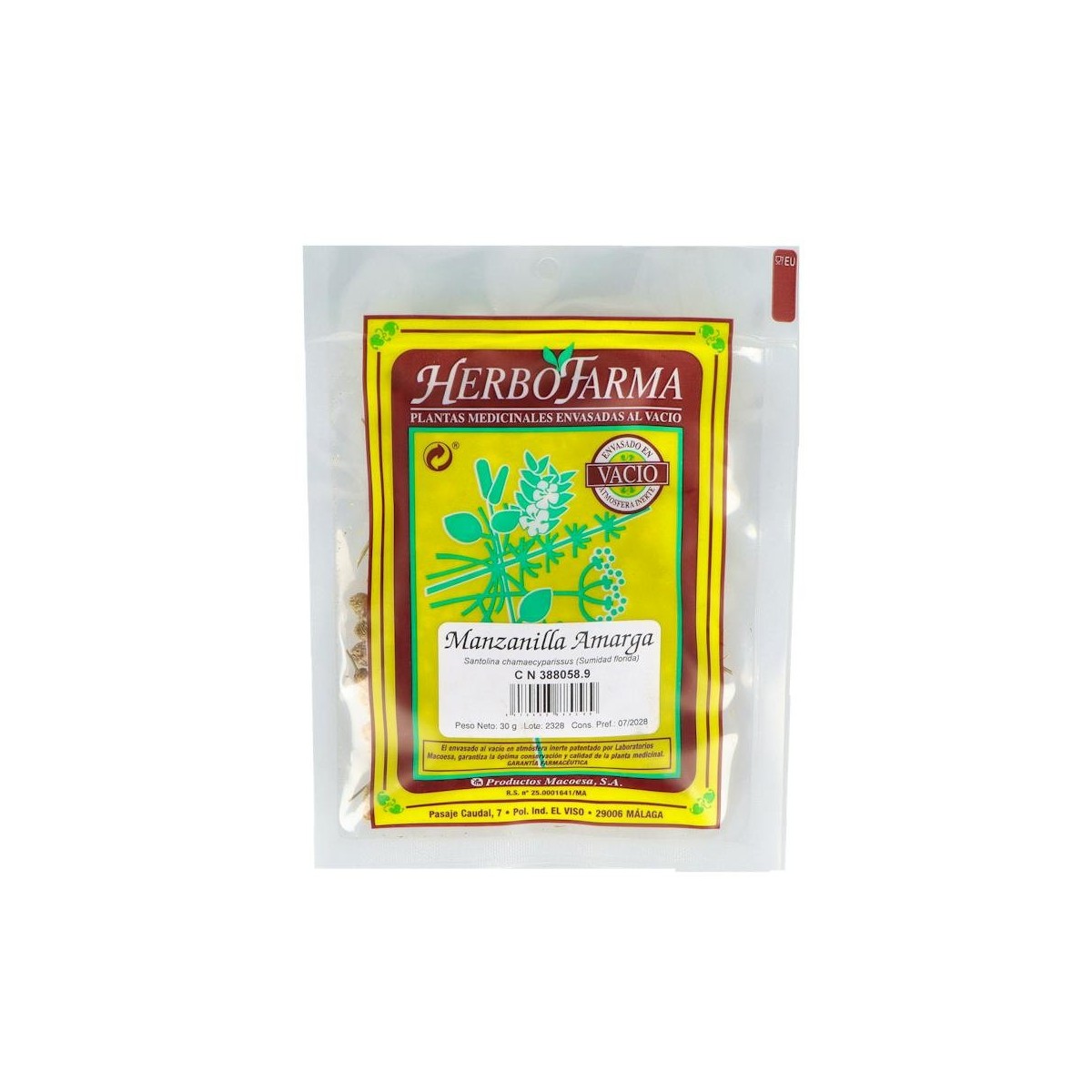 Manzanilla Amarga Herbofarma 30 G