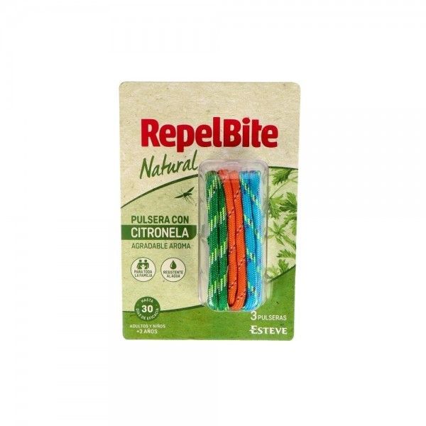 Repelbite Natural Pulsera Cuerdas Pack 3 Un