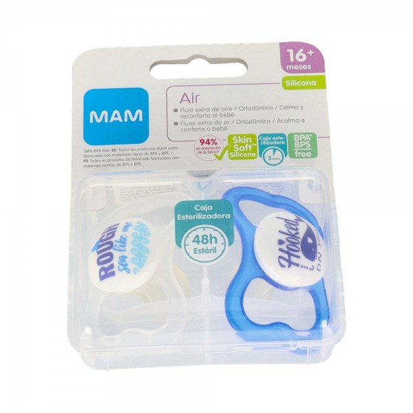 Chupete Mam Air Sili Fisio 16+ M Neutro 2 Un