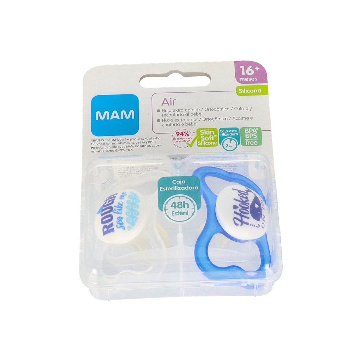Chupete Mam Air Sili Fisio 16+ M Neutro 2 Un