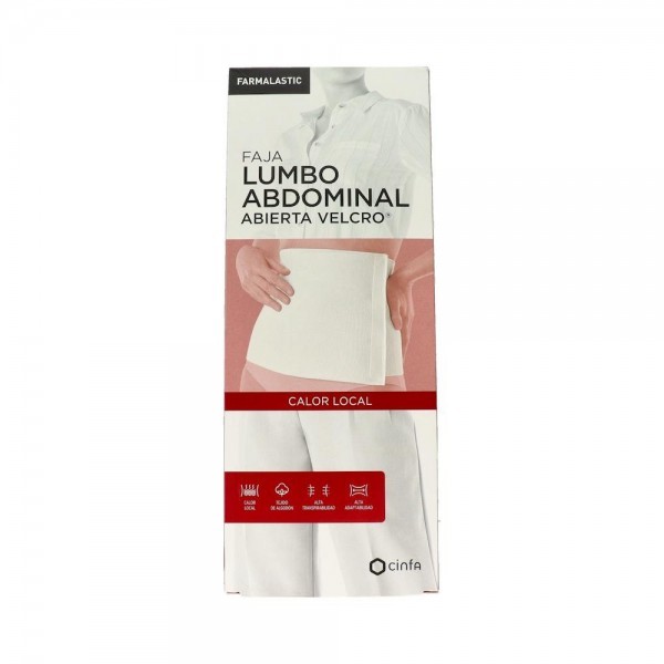 Faja Farmalastic Algodon Velcro Blanca T 1 75- 95