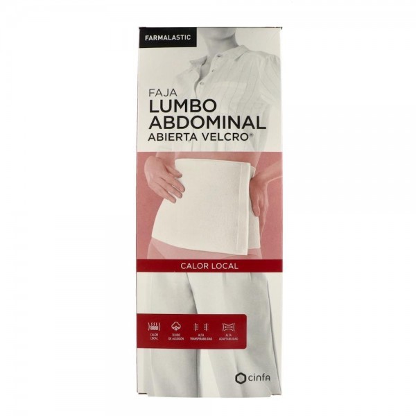 Faja Farmalastic Algodon Velcro Blanca T 2 95-115