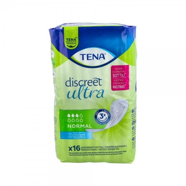 Tena Discreet Ultra Normal Absorbente Inc Ligera 16 U