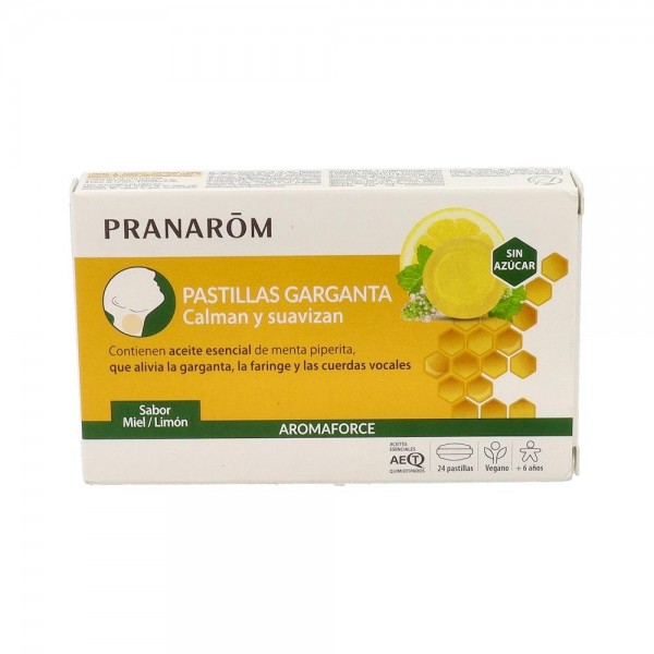 Pranarom Aromaforce Garganta Miel 24 Past