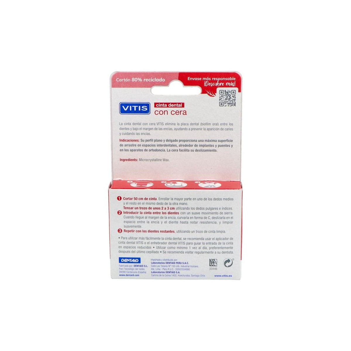 Cinta Dental Vitis Con Cera 50 M