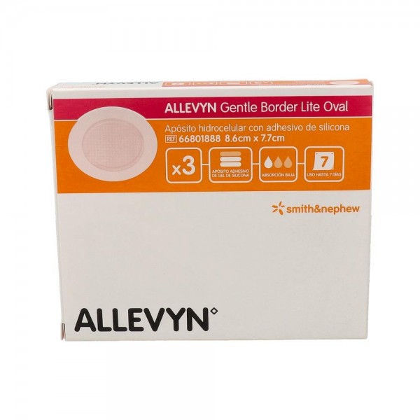 Aposito Allevyn Gentle Border Lite Oval 8,6 X 7,7 Cm 3 Un