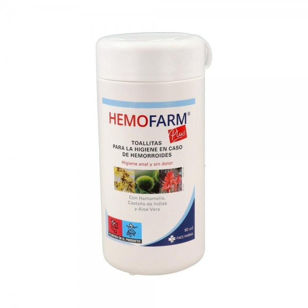 Toallitas Hemofarm Plus Bote 60 Un
