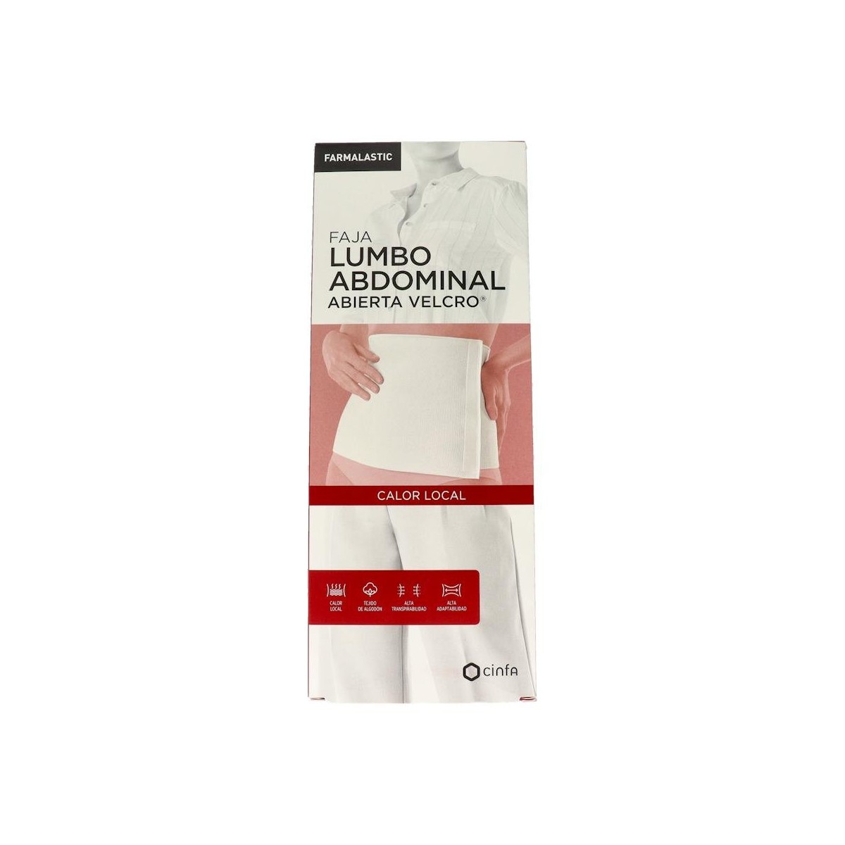 Faja Farmalastic Algodon Velcro Blanca T 3 115-130