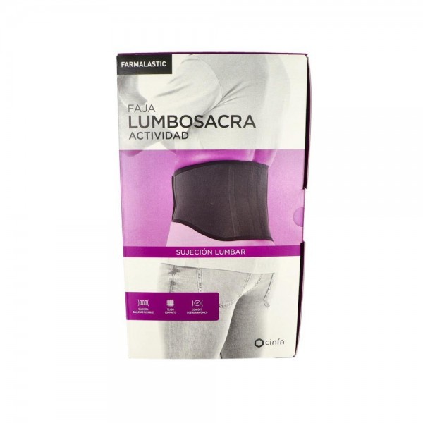 Faja Farmalastic Lumbar Velcro Refo T 1 70-90 Negro