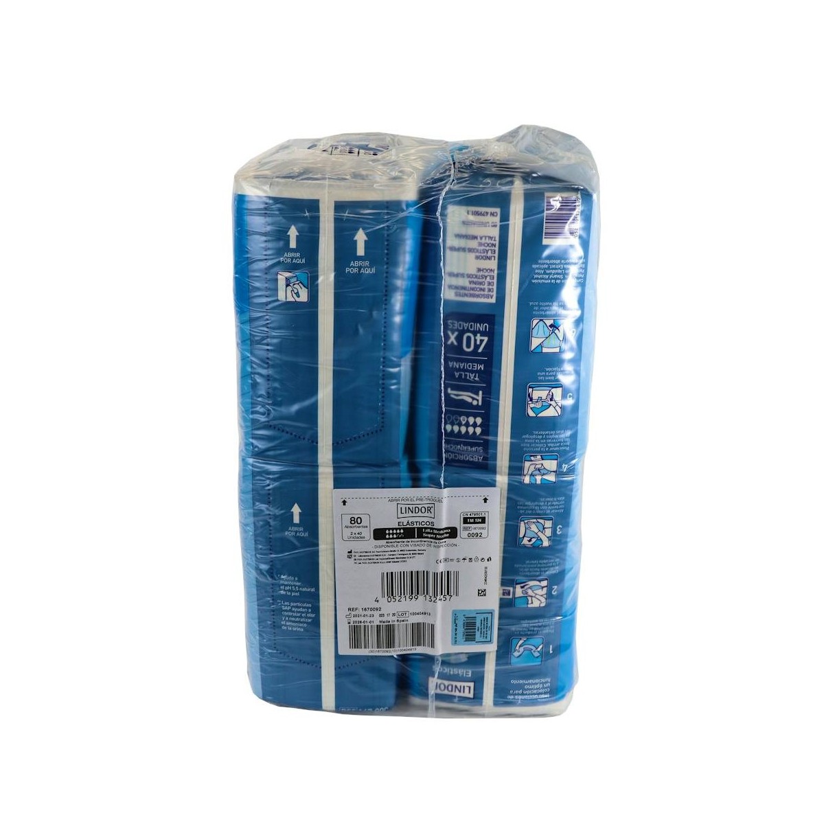 Pañal Inco Lindor Ela S-Noc Md 80U