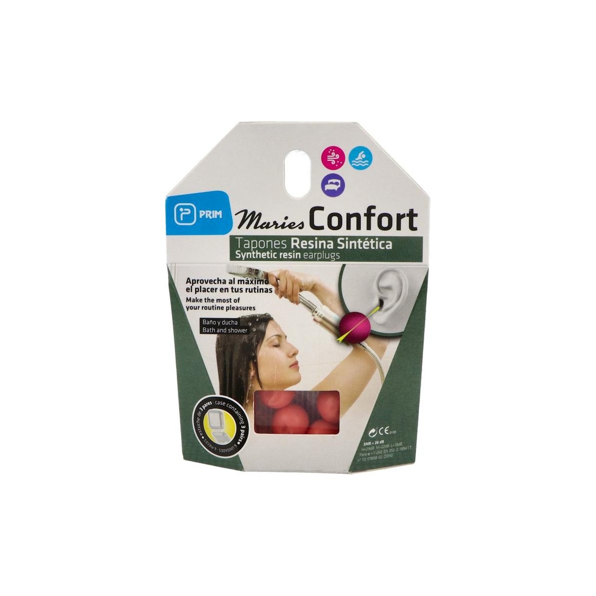 Tapon Oido Resina Maries Sintet Prim 6 Unid