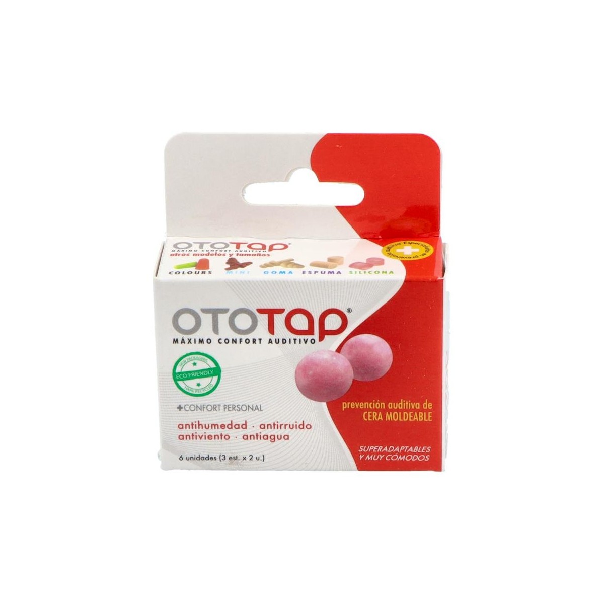 Tapon Oido Cera Oto-Tap Recubierto De Algodon 6Un