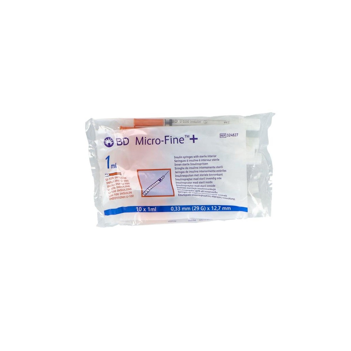 Jeringa Bd I 1/100Ui 0,33X12,7 10U R324827 Cap....