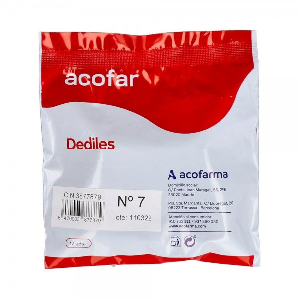 Dediles Acofar N 7 12 Unid (Larg) 56 Mm X 22 Mm (Diam)