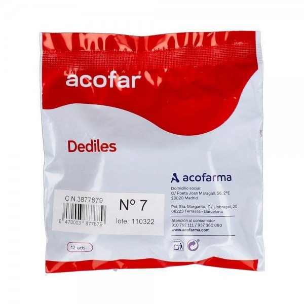 Dediles Acofar N 7 12 Unid (Larg) 56 Mm X 22 Mm (Diam)