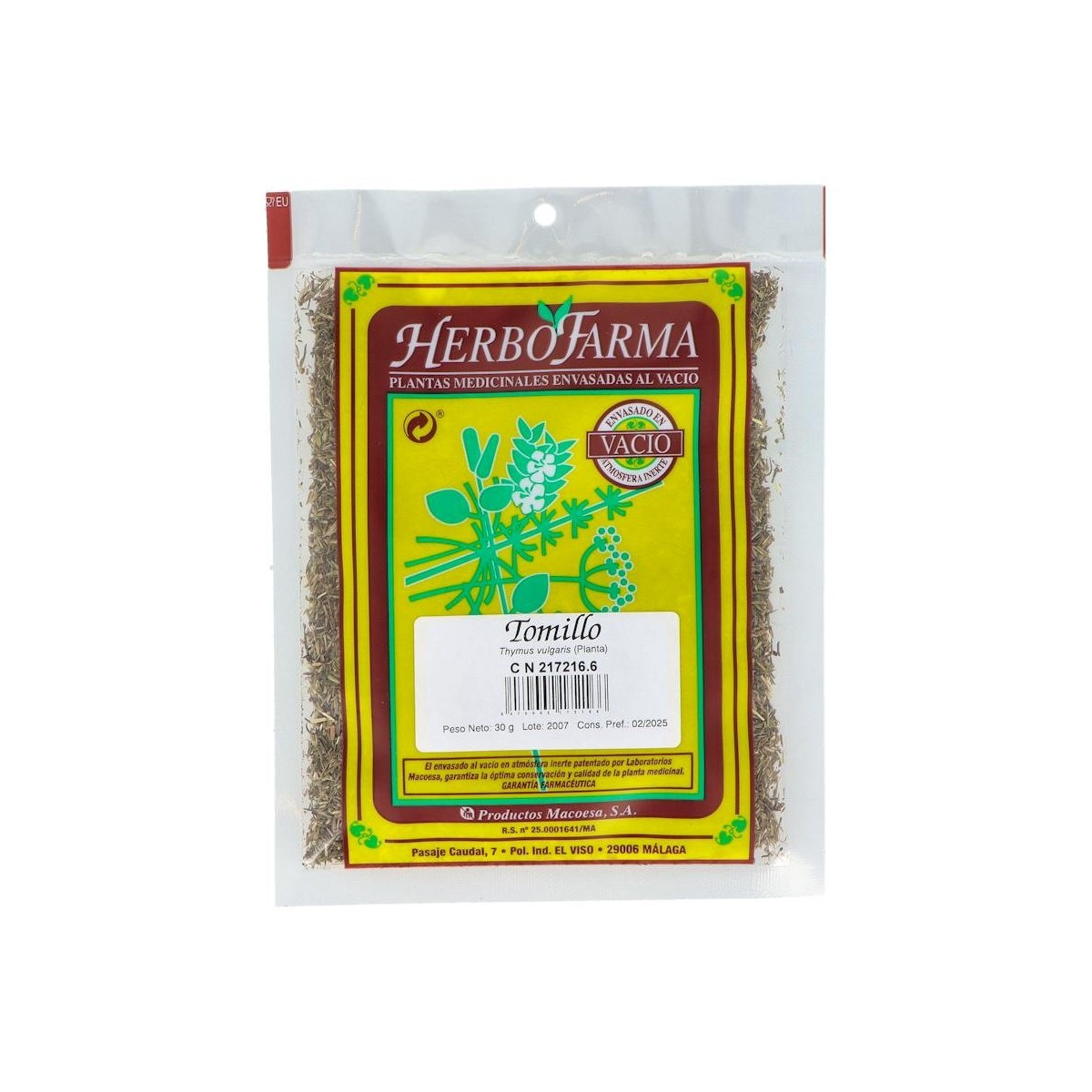 Tomillo Herbofarma Macoesa 20 G