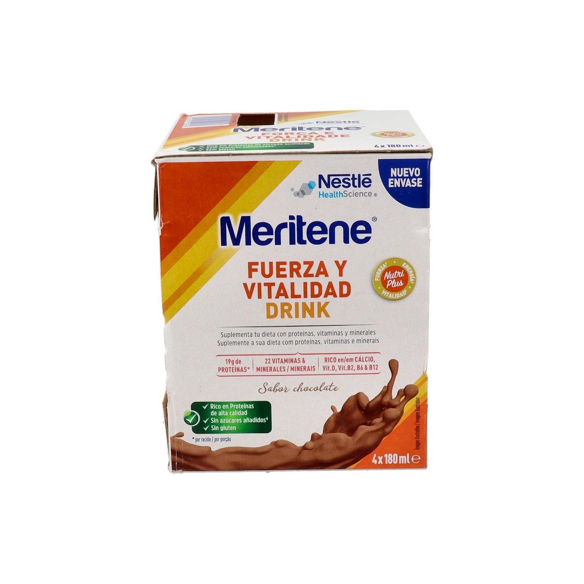 Meritene Drink Chocolate 4 Bot 180 Ml