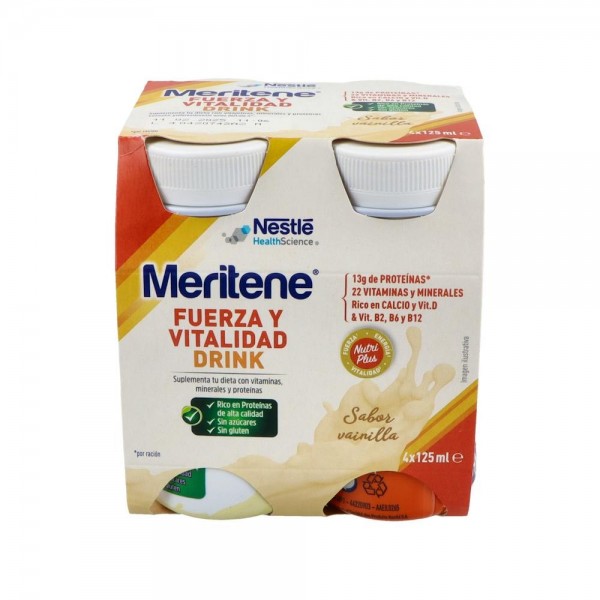 Meritene Drink Vainilla 4 Botellas 125 G